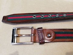 GUCCI Pre-Owned Old Leather Belt Sherry Line Made In