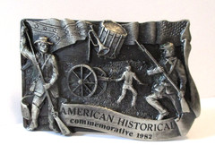 1982 American Historical Commemorative Belt Buckle Civil War Soldiers Limited Ed