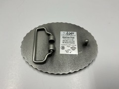 Pewter Belt Buckle V-Twin Power American Pride Motorcycle Biker Flag Eagle Wings