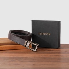 SENDEFN Men&rsquo;s Leather Casual Belt 1 3/8&Prime; 28&Prime; to 46&Prime; Waist Adjustable, Brown