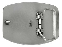 American Southwest Geometric Pattern Sterling Silver Plated Western Belt Buckle