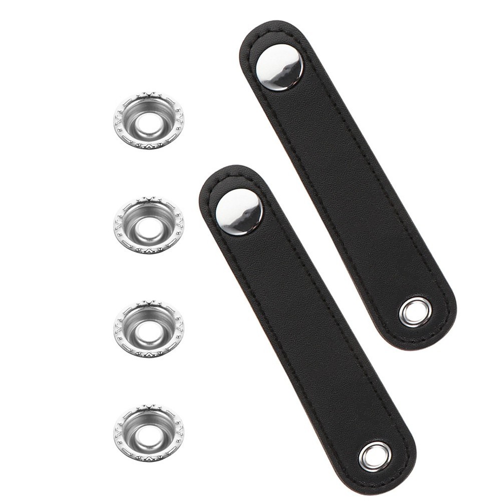 2Pcs Black Universal Accordion Bellows Buckle Straps Durable Instrument Fittings