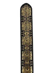 Black Gold El Centenario Charro Leather Belt 2&Prime; Oval Chrome Buckle Black Inner