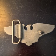 Olin Vintage Western Eagle Metal Belt Buckle Silver Tone Fits 2 in Belt