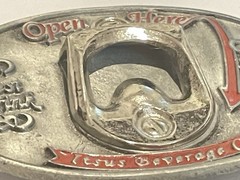 Vintage Itsus Beverage Co Belt Buckle with Bottle Opener