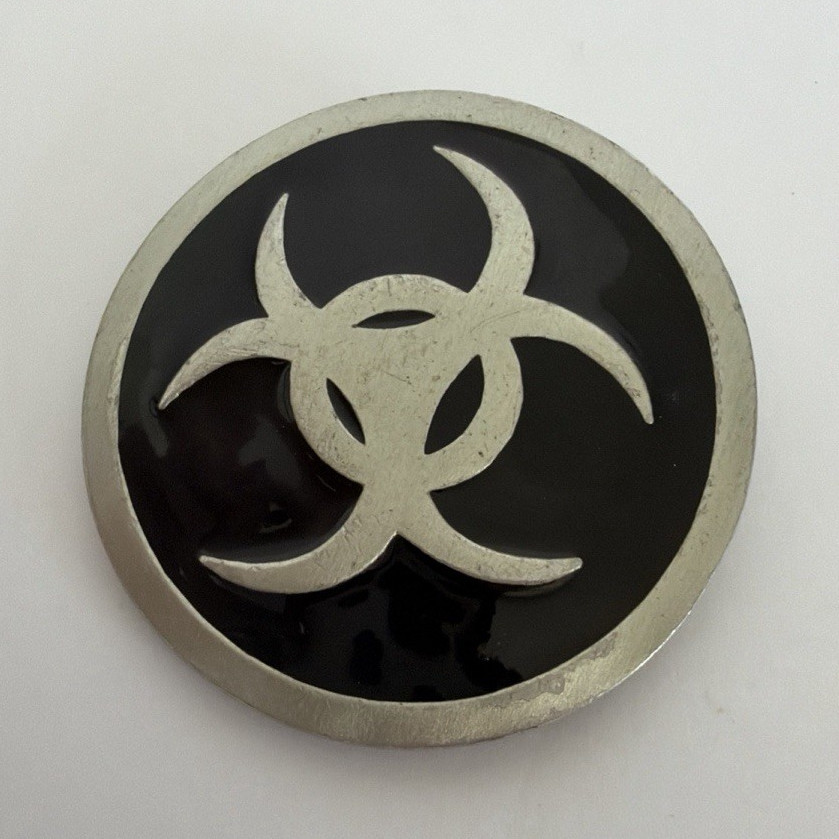 Great American Products Biohazard Pewter Belt Buckle Vintage Black Silver