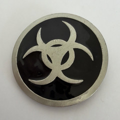 Great American Products Biohazard Pewter Belt Buckle Vintage Black Silver