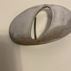 2003 CUT-OUT INITIAL **0** CHROME OVER SOLID BRASS BELT BUCKLE