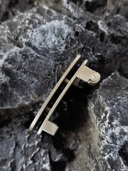 New Pure Titanium Men&rsquo;s Belt Pin Buckle Five Blessings Pattern Anti Allergic EDC