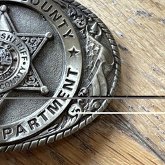 OBSOLETE 1989 Kanawha County West Virginia Sheriff Department Brass Belt Buckle