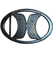 Pre Owned Black Hurley H Logo Oval Belt Buckle Lead Free.