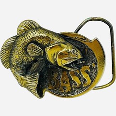 Bass Fishing Belt Buckle Western Great American Buckles USA Serial #531 1981