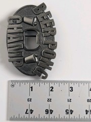 Beer Pong Champ Belt Buckle with Built-in Bottle Opener – Kalan – Pewter Tone