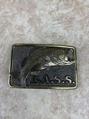 The Great American Buckle CO Bass Anglers Sportsman Society B.A.S.S. Vintage