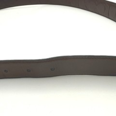 Coach Belt Mens Medium Brown Signature Debossed Reversible Leather Silver Buckle