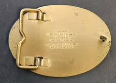 Vintage 1982 CAT Diesel Power Belt Buckle New NOS Brass Caterpillar Tractor USA