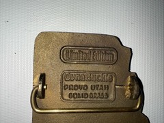 XTek Mining Products Belt Buckle DynaBuckle Limited Edition Solid Brass 1982