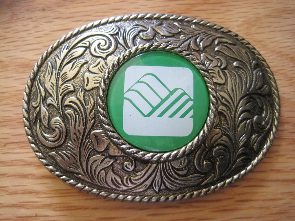 Bank Advertisement Belt Buckle