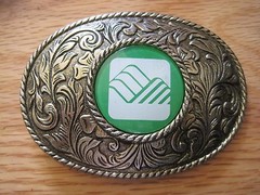 Bank Advertisement Belt Buckle