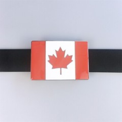 Enamel Leaf Canada Flag Vintage Belt Buckle Boucle de Ceinture also Stock in US