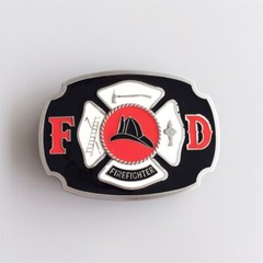 Vintage Style Enamel Fire Hero Firefighter FD Belt Buckle also Stock in the US