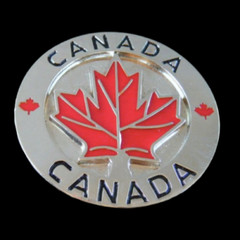 Canada Canadian Maple Leaf Hockey Sport Red Flag Belt Buckle Boucle de Ceinture
