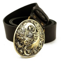 Pisces belt buckle, Horoscope Astrological Zodiac Sign solid brass belt buckle