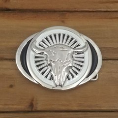 NEW! BULL SKULL METAL BELT BUCKLE WESTERN HEBILLA CALAVERA #139