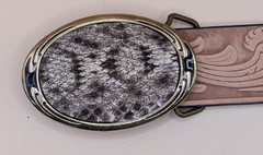 Real Eastern Rattlesnake Insert Belt Buckle made in USA