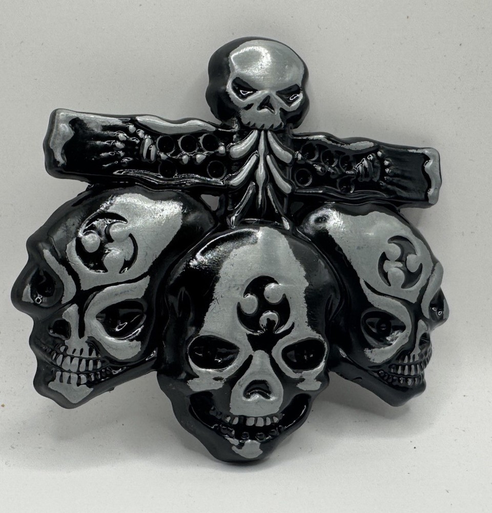 Gothic Style Skulls & Cross Belt Buckle Horror Halloween New