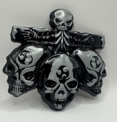Gothic Style Skulls & Cross Belt Buckle Horror Halloween New