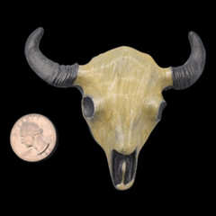 Buffalo Bison Skull 3D Zinc Alloy Belt Buckle (New)