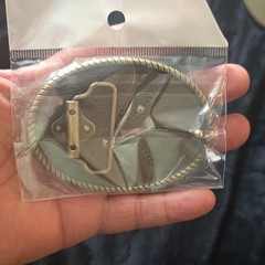 Men&rsquo;s Oval Western Floral Engraved Initial N Belt Buckle Gold Tone 1.5in