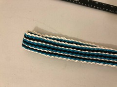 New Nylon braided Men Women Belt White Black Blue 48in Handmade No Buckle