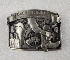 Arroyo Grande 3D Belt Buckle Beer Drinker Pewter Detailed Marked Numbered USA