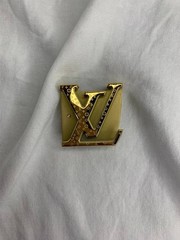 Louis Vuitton LV Monogram Belt Buckle Gold Tone Initiales Replacement Buckle