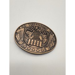 Vietnam War Commemorative Belt Buckle Antiqued Bronze Dragon Military
