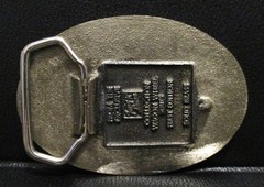 TONY LAMA Buck Board Wagon Wheel Brass Belt Buckle FIRST Edition Limited horses