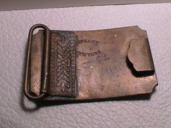 WELLS FARGO & COMPANY SINCE 1852 STAGECOACH MAIL POSTAL TIFFANY MENS BELT BUCKLE