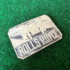 Vintage Rolls Royce Faux Marble Automative Auto Belt Buckle