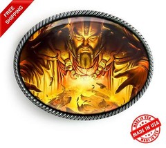 Wizard Belt Buckle – Magic Witchcraft Warlock Sorcerer Handmade Buckle – 745