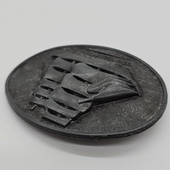Vintage, THE TALL SHIPS Belt Buckle ( Sail Boats ) Pewter ?