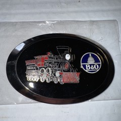 B&O Locomotive Engine RAILROAD BELT BUCKLE Rare Free Shipping