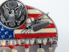 United States Army American Flag Belt Buckle Enameled Metal New