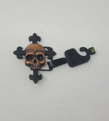 Belt buckle gold skull on cross men accessories metal gothic biker dark