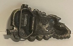 Train Engine Locomotive Brass Belt Buckle Great American Vintage 1980 USA Made