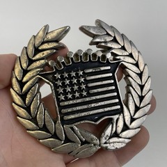 Famous Stars and Straps American Flag Cadillac Belt Buckle Y2K Large VTG Travis