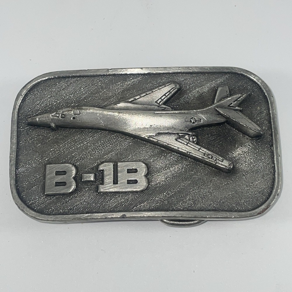 Rockwell Military B-1B Air Force Aircraft Belt Buckle 1983 Collector Series