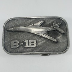 Rockwell Military B-1B Air Force Aircraft Belt Buckle 1983 Collector Series