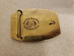 Willamette Carpenter Training Center Belt Buckle HANDMADE SAND-CAST SOLID BRASS